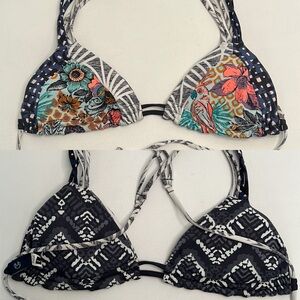 Maaji reversible triangle bikini top padded size L